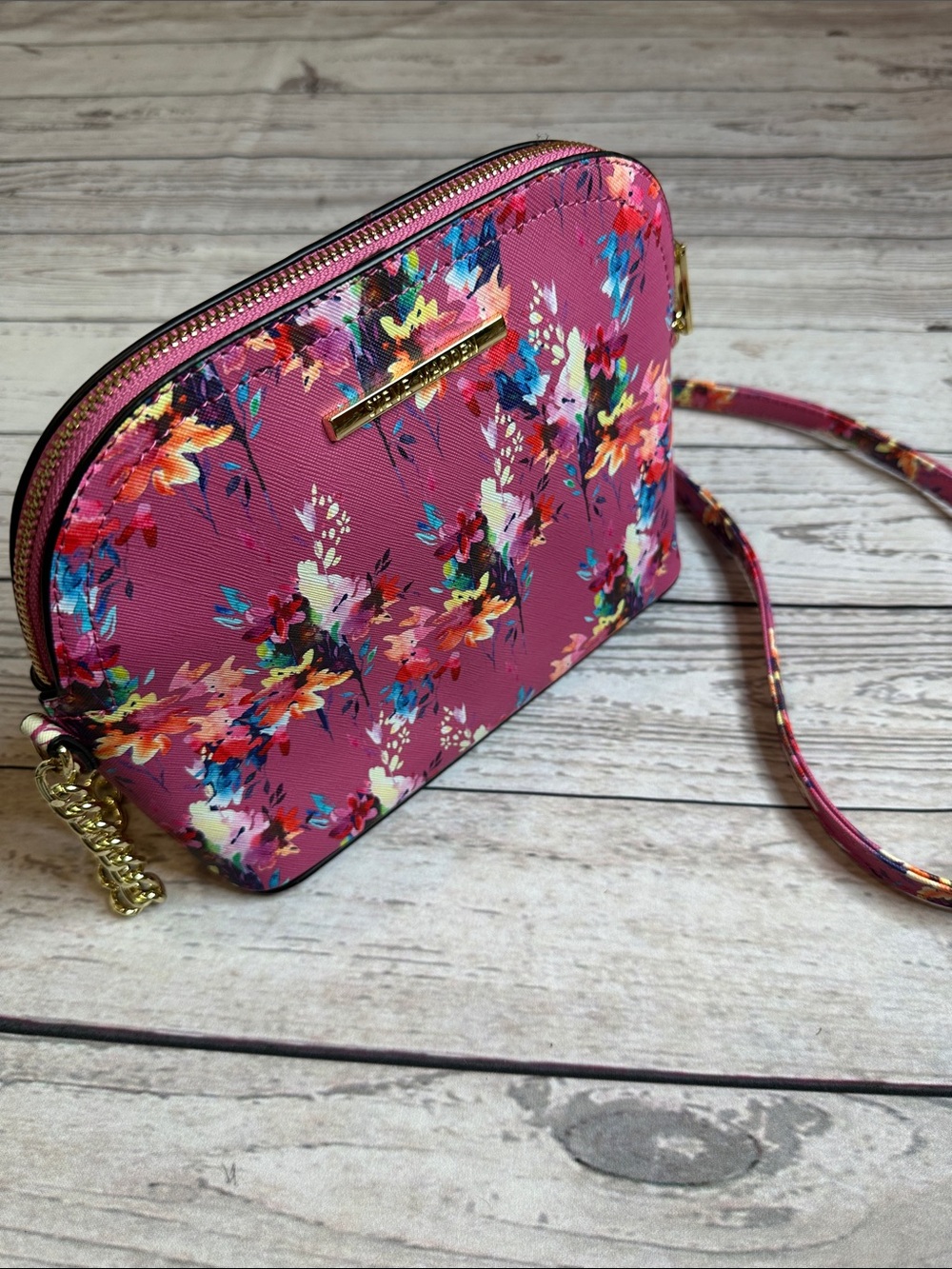Steve Madden Pink Floral Mini Crossbody Bag